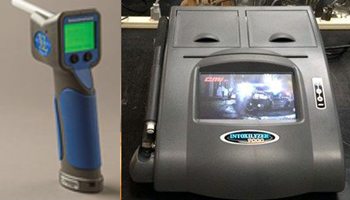 two different types of breathalyze testing units